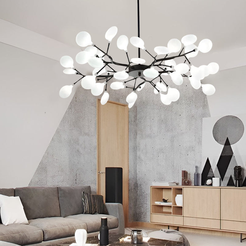 Nordic Branches Metal & Acrylic Chandelier - Modern Hanging Ceiling Light Fixture