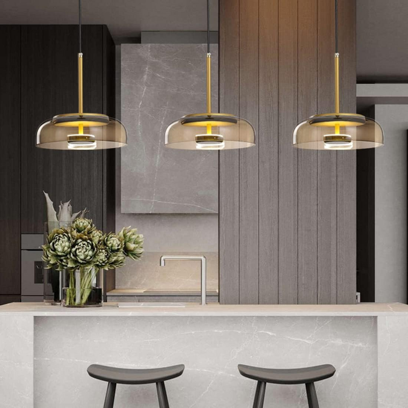 Modern Glass LED Pendant Light - Stylish Ceiling Lamp for Home Decor
