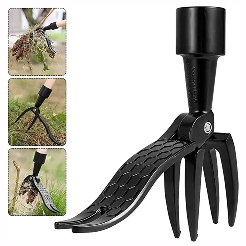 Premium Stainless Steel Adjustable Long Handle Detachable Weed Puller Tool - Ergonomic Design for Effortless Weeding