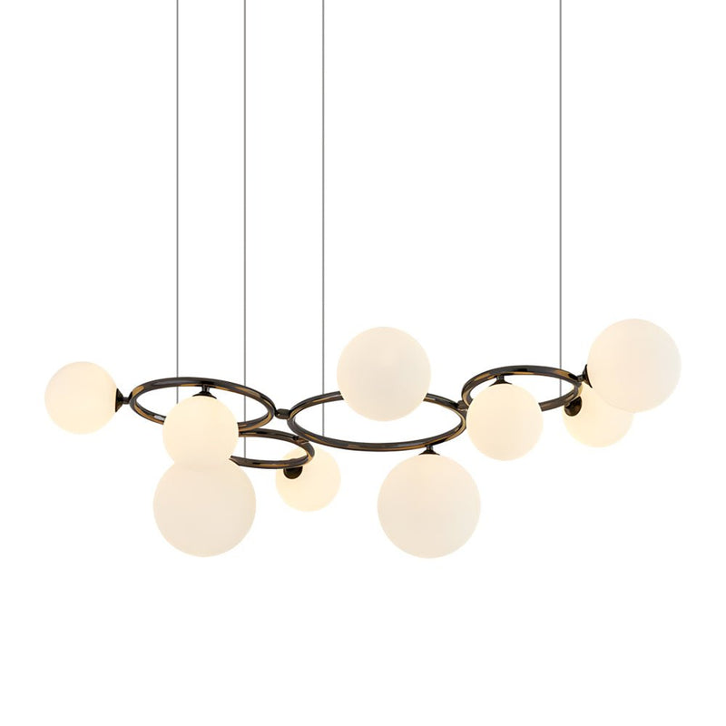 Contemporary 5/7/9-Light Glass Ball Circular Chandelier with 3-Step Dimming – Modern Lighting Fixture for Home Decor