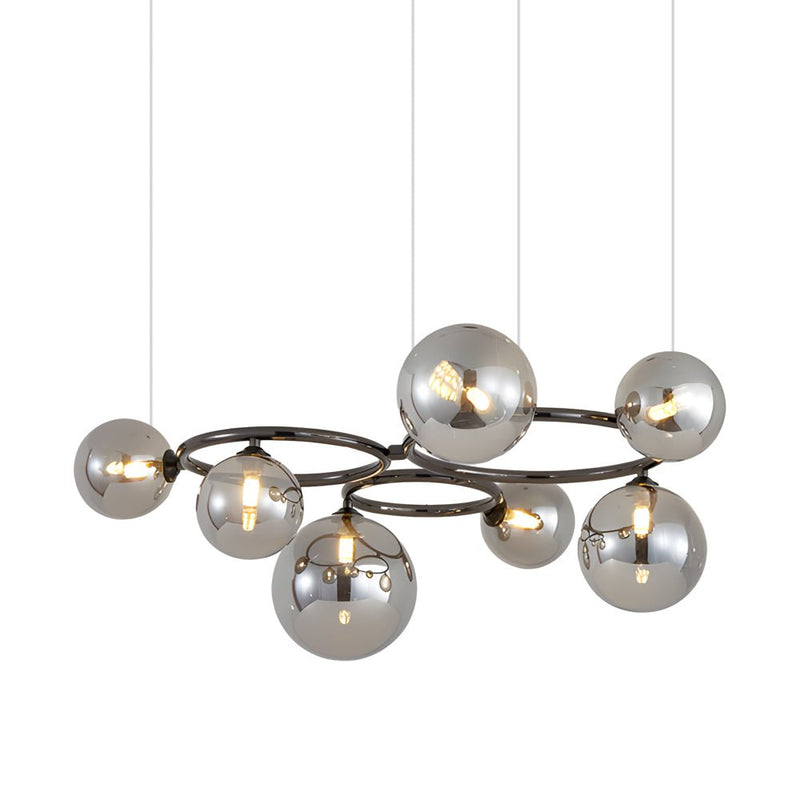 Contemporary 5/7/9-Light Glass Ball Circular Chandelier with 3-Step Dimming – Modern Lighting Fixture for Home Decor