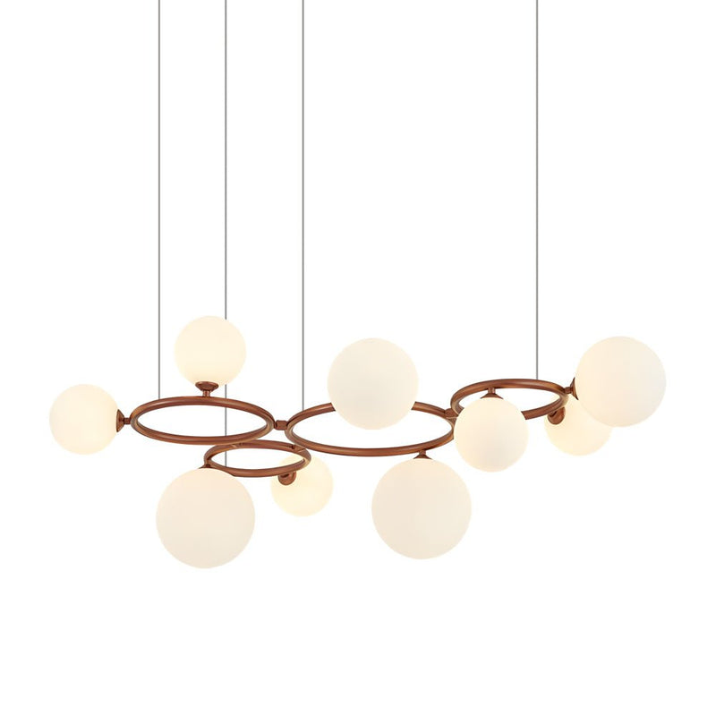 Contemporary 5/7/9-Light Glass Ball Circular Chandelier with 3-Step Dimming – Modern Lighting Fixture for Home Decor