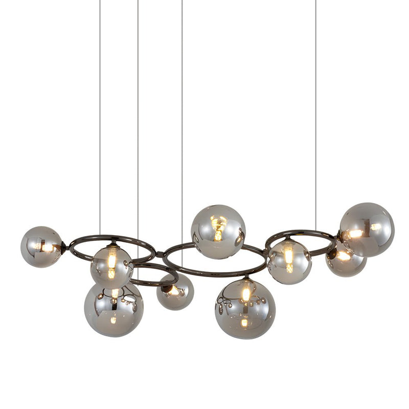 Contemporary 5/7/9-Light Glass Ball Circular Chandelier with 3-Step Dimming – Modern Lighting Fixture for Home Decor