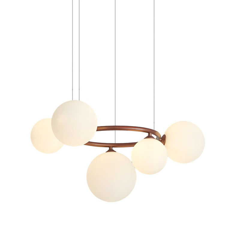Contemporary 5/7/9-Light Glass Ball Circular Chandelier with 3-Step Dimming – Modern Lighting Fixture for Home Decor
