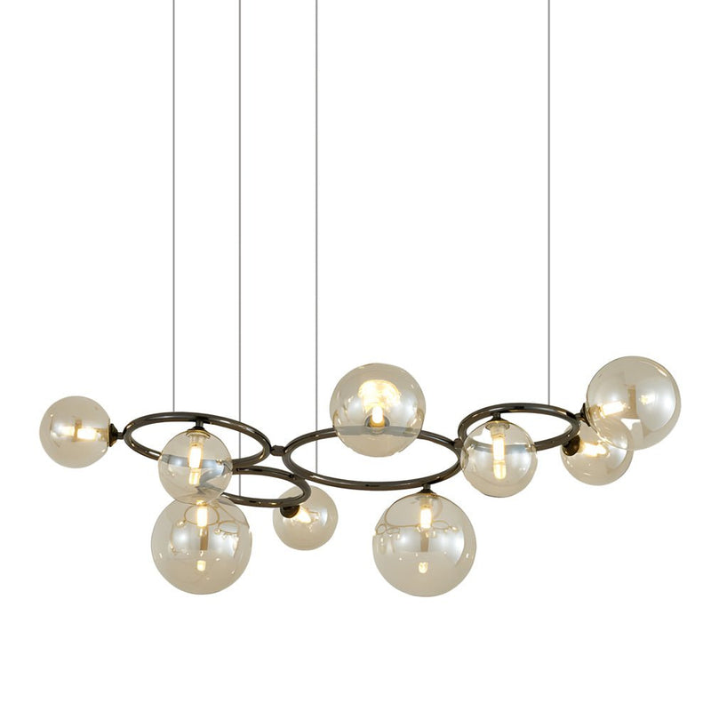 Contemporary 5/7/9-Light Glass Ball Circular Chandelier with 3-Step Dimming – Modern Lighting Fixture for Home Decor