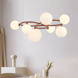 Contemporary 5/7/9-Light Glass Ball Circular Chandelier with 3-Step Dimming – Modern Lighting Fixture for Home Decor