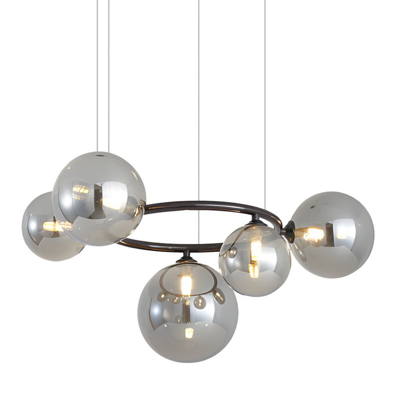 Contemporary 5/7/9-Light Glass Ball Circular Chandelier with 3-Step Dimming – Modern Lighting Fixture for Home Decor