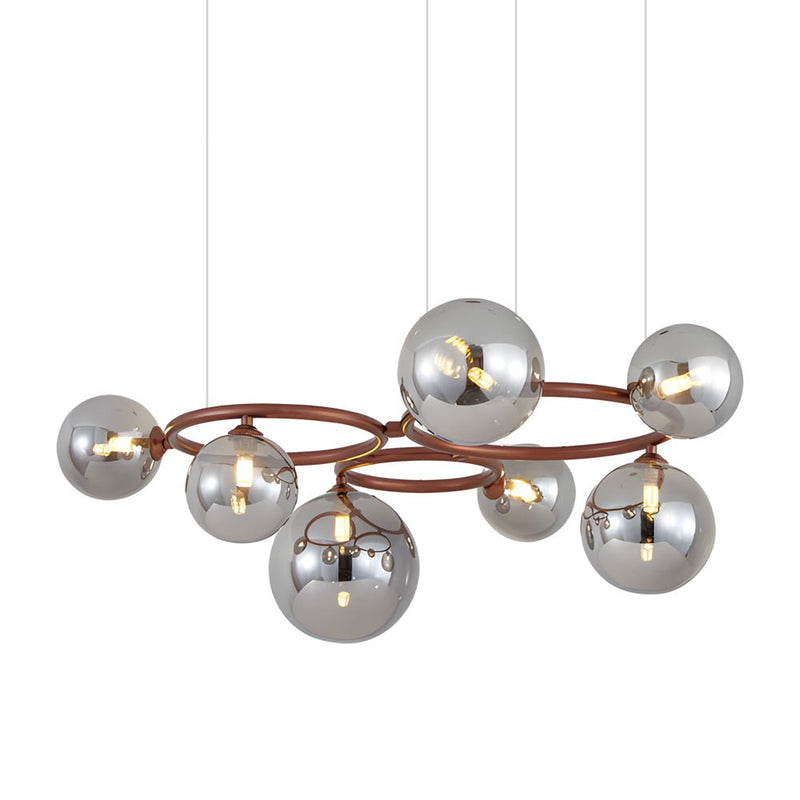 Contemporary 5/7/9-Light Glass Ball Circular Chandelier with 3-Step Dimming – Modern Lighting Fixture for Home Decor