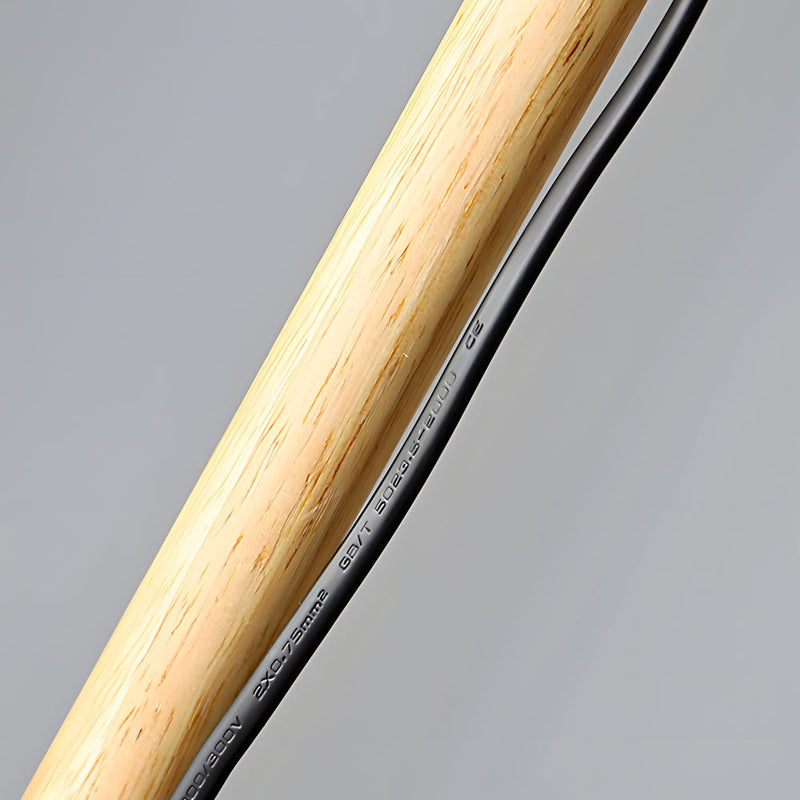 59-Inch Modern Wood & Metal Arc LED Floor Lamp - Stylish Task Lighting for Living Room & Office