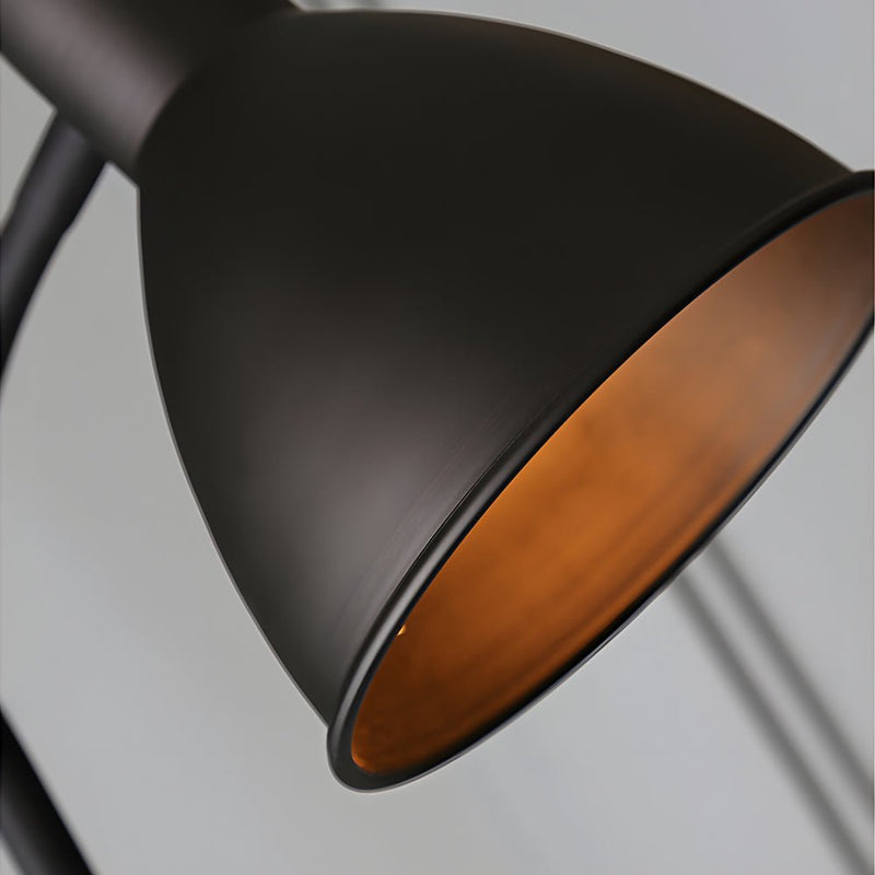 59-Inch Modern Wood & Metal Arc LED Floor Lamp - Stylish Task Lighting for Living Room & Office