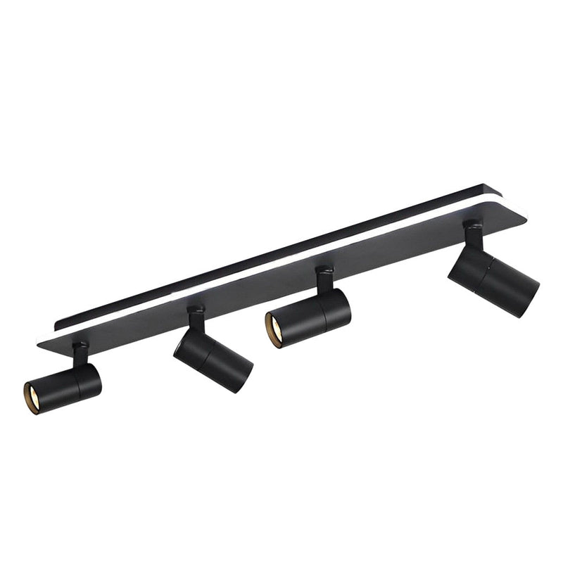 Minimalist Adjustable LED Flush Mount Spotlight - 2/3/4 Light Long Rectangular Design for Modern Home Lighting