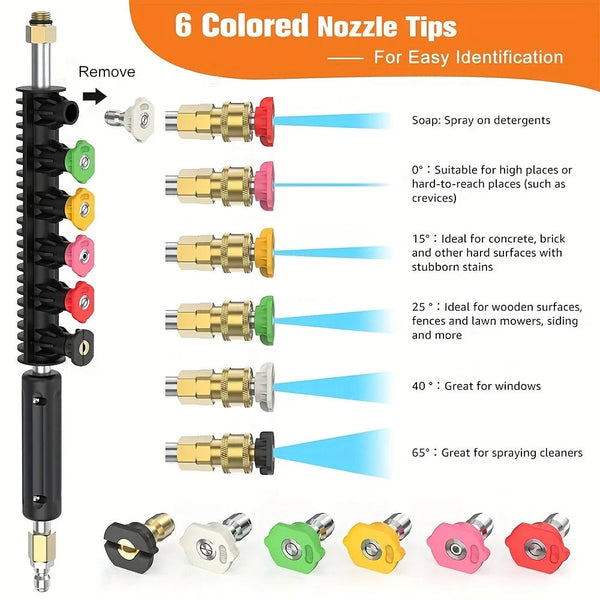 4000 PSI Telescoping High Pressure Washer Wand Set - Ideal for Gutter, Roof, and Wall Cleaning