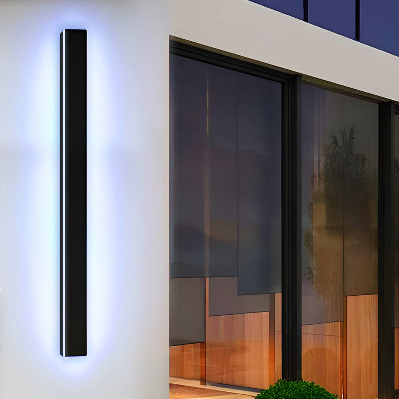 Black Outdoor LED Linear Wall Lights - Long-Lasting Energy-Efficient Lighting for Patios & Gardens