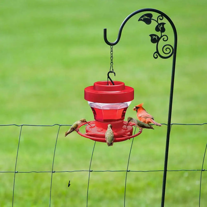 Bee-Proof Hanging Hummingbird Feeder with Perch - Durable Water Reservoir for Outdoor Gardens