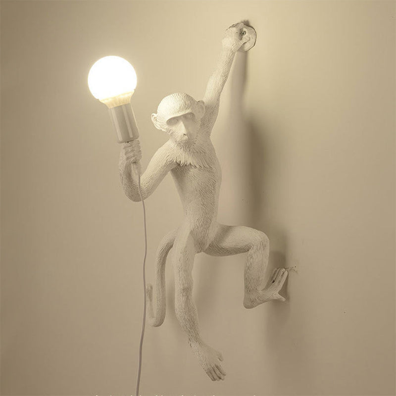Quirky Resin Monkey Wall Light - Unique Decorative Lighting for Home Decor