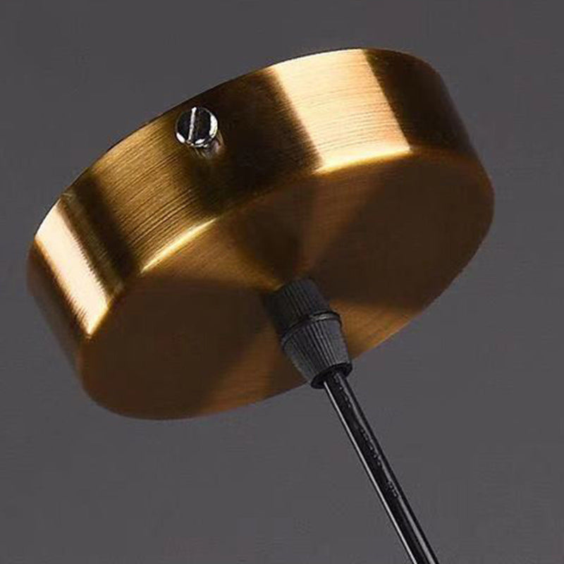 Elegant Glass Pendant Light with Luxurious Gold Frame Finish - Modern Ceiling Fixture for Home Decor