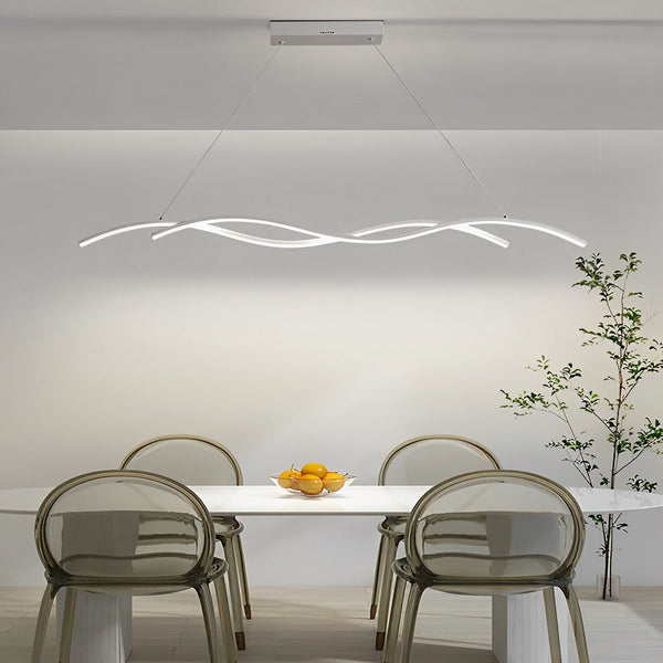 Modern Double Wavy Minimalist LED Chandelier - Stylish Hanging Ceiling Lamp for Contemporary Spaces