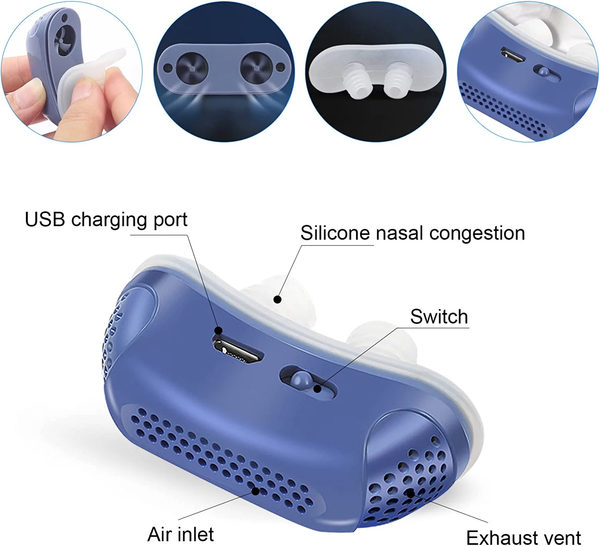 Portable Micro CPAP Sleep Apnea Machine - Travel-Friendly Anti-Snoring Solution & CPAP Alternative