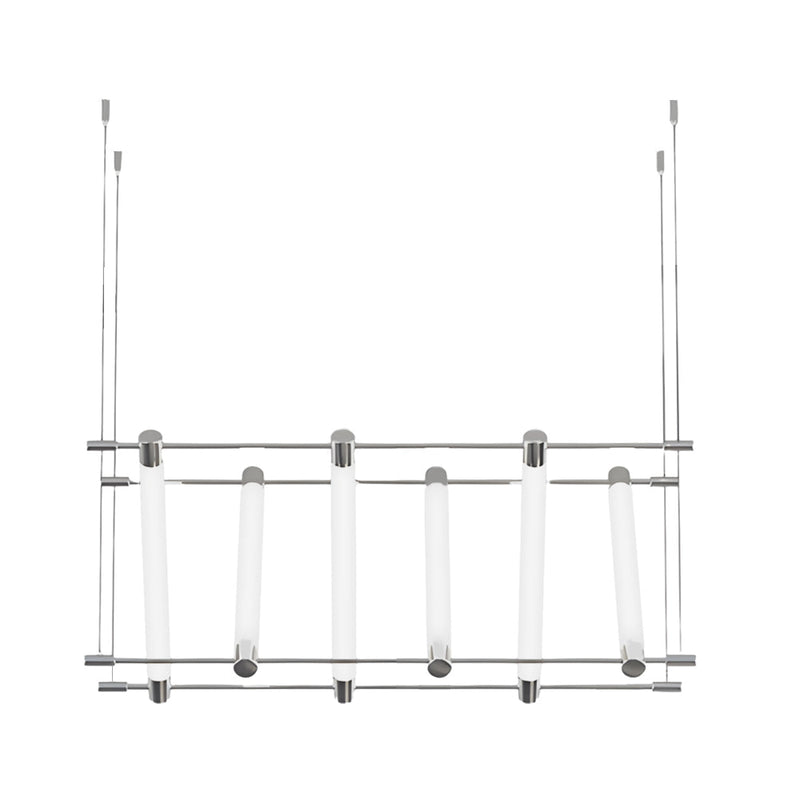 Modern 6/12-Light Acrylic Tube Geometric LED Island Pendant Light - Designer Lighting Fixture for Kitchen & Dining