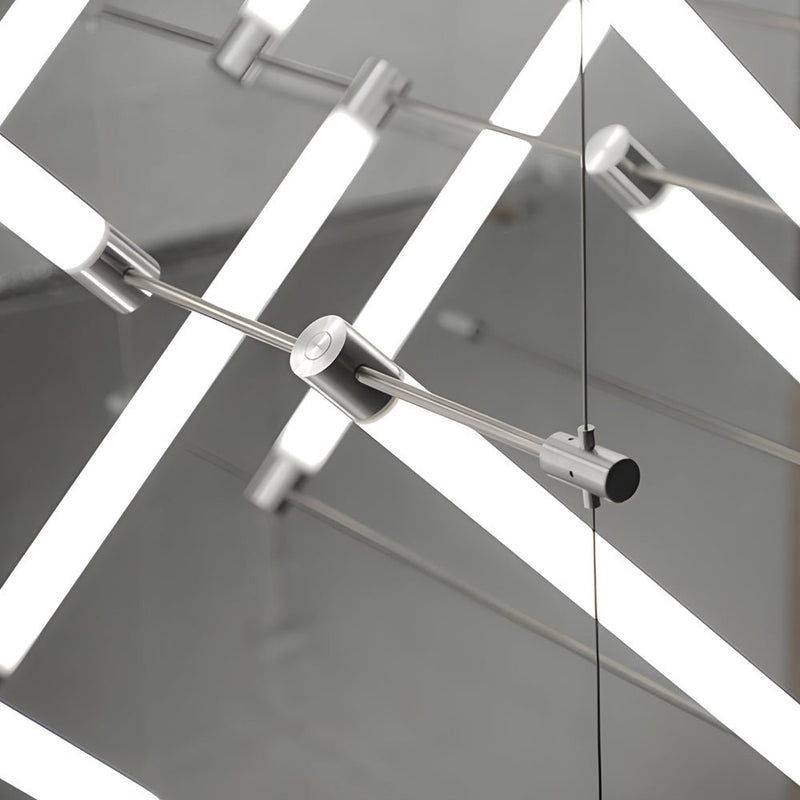 Modern 6/12-Light Acrylic Tube Geometric LED Island Pendant Light - Designer Lighting Fixture for Kitchen & Dining
