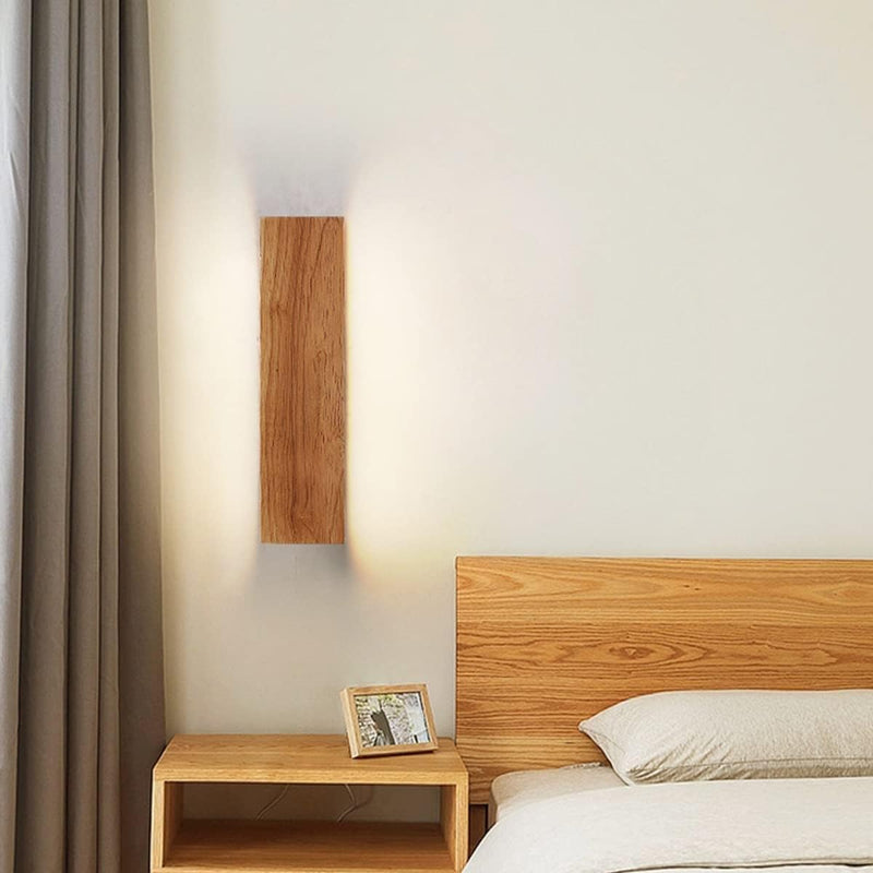 Rotatable Wood LED Wall Light - Stylish & Modern Design for Home Decor
