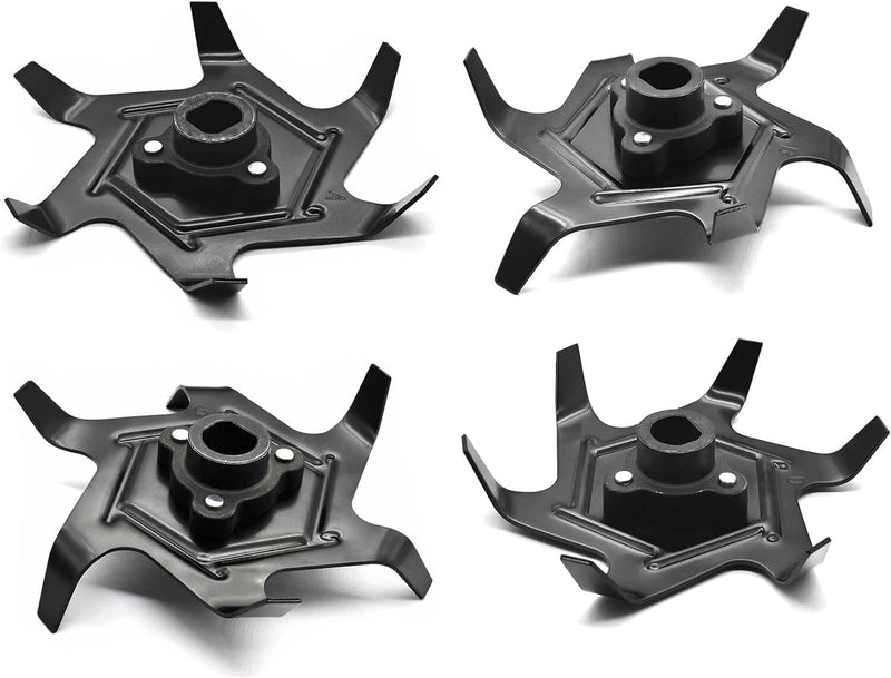6-Inch Heavy-Duty Metal Tiller Blade Set for Efficient Soil Tilling and Gardening