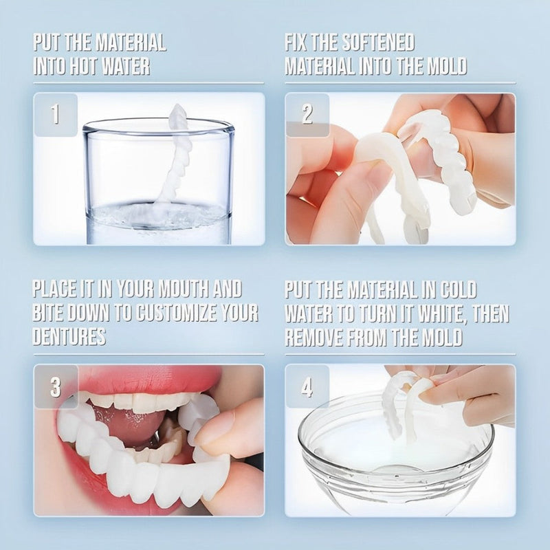 Smile Veneer Set - Complete Upper & Lower Teeth Coverage for a Perfect Smile