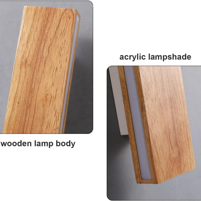 Rotatable Wood LED Wall Light - Stylish & Modern Design for Home Decor