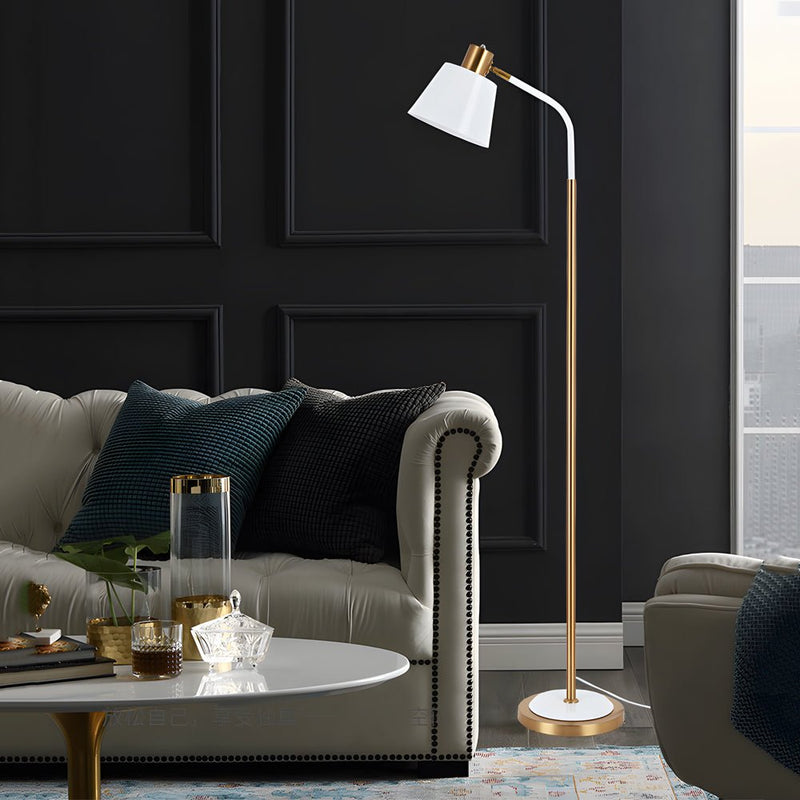 62-Inch Adjustable Metal Floor Lamp with 1-Bulb - Rotatable Reading Light for Living Room & Bedroom
