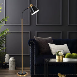 62-Inch Adjustable Metal Floor Lamp with 1-Bulb - Rotatable Reading Light for Living Room & Bedroom