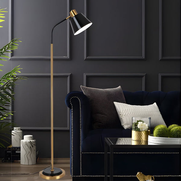62-Inch Adjustable Metal Floor Lamp with 1-Bulb - Rotatable Reading Light for Living Room & Bedroom