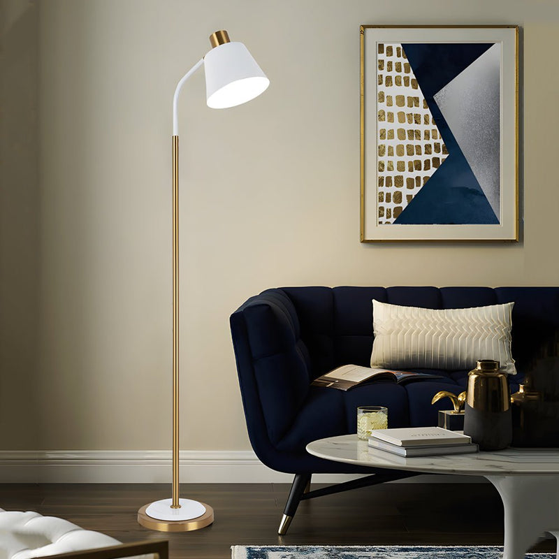 62-Inch Adjustable Metal Floor Lamp with 1-Bulb - Rotatable Reading Light for Living Room & Bedroom