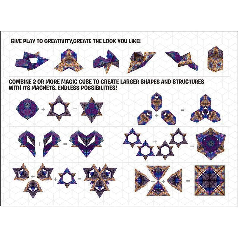 Customizable Magnetic Magic Cube - Interactive 3D Puzzle Toy for Creative Play