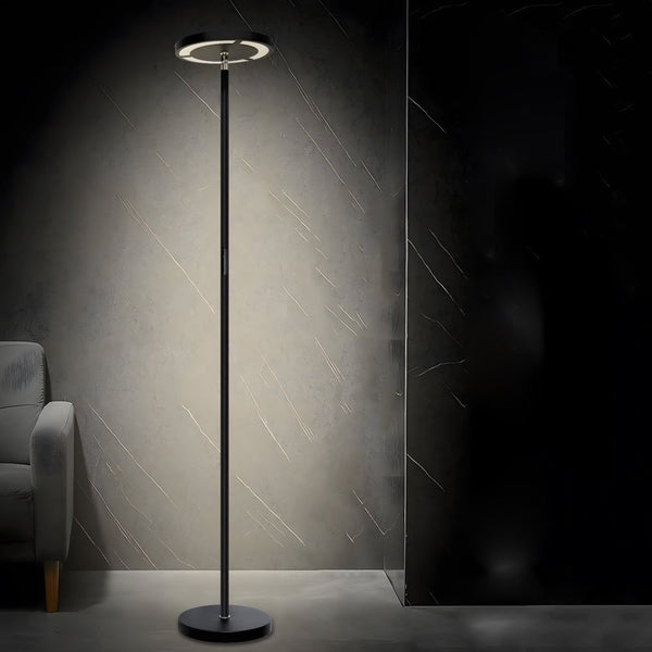 66-Inch Dimmable RGB LED Torchiere Floor Lamp - Adjustable Height & Color Changing Lighting for Home Decor