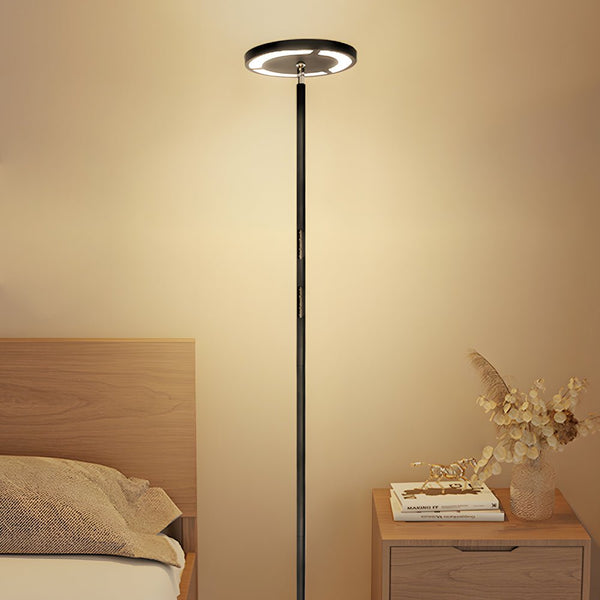 66-Inch Dimmable RGB LED Torchiere Floor Lamp - Adjustable Height & Color Changing Lighting for Home Decor