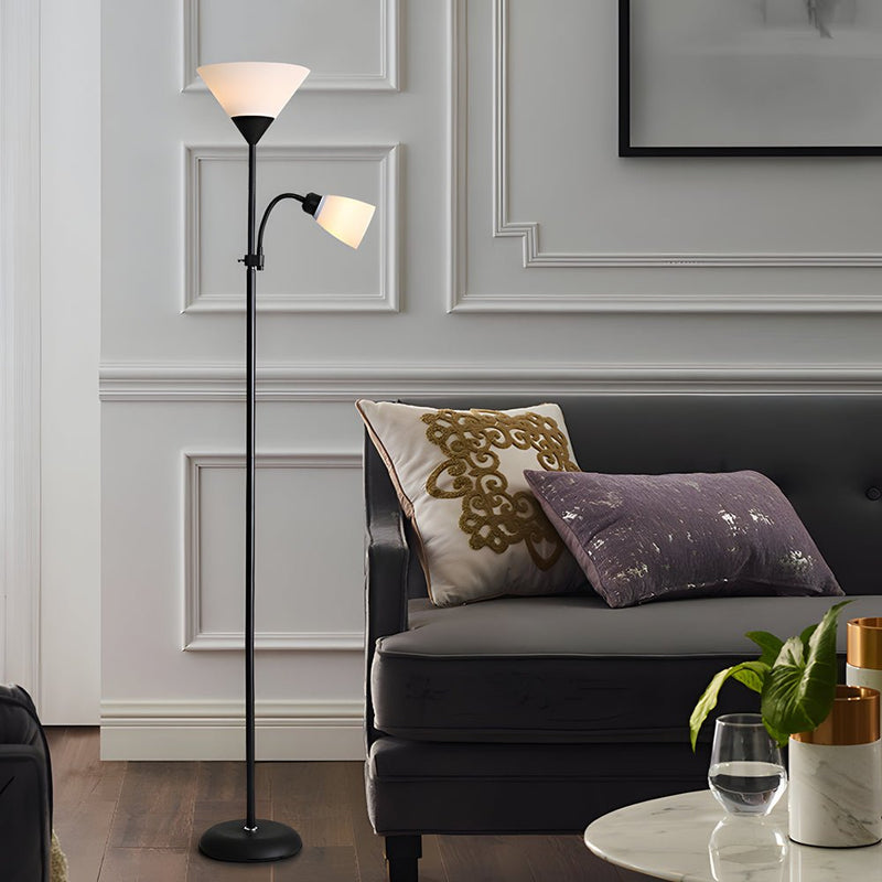 67-Inch Modern Torchiere Uplight Floor Lamp with Adjustable Sidelight - Stylish LED Lighting for Living Room, Bedroom, and Office