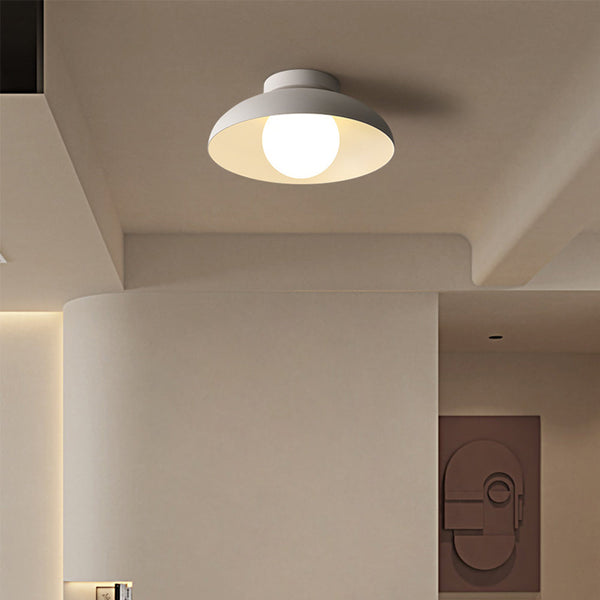 Modern White Dome Shade Ceiling Light Fixture - Stylish & Energy-Efficient Lighting for Home Decor