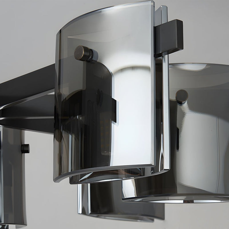 6/8-Light Dimmable Metallic Electroplated Glass Chandelier - Elegant Modern Lighting Fixture