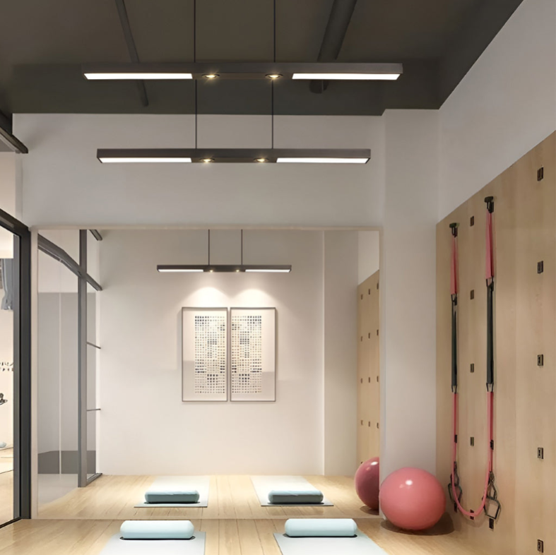 Modern Black Linear LED Flush Mount Ceiling Light - Sleek Spot Lighting for Contemporary Spaces