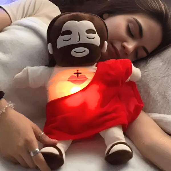 Breathing Jesus Plushie - Soothing Sleep Aid for Comfort and Relaxation