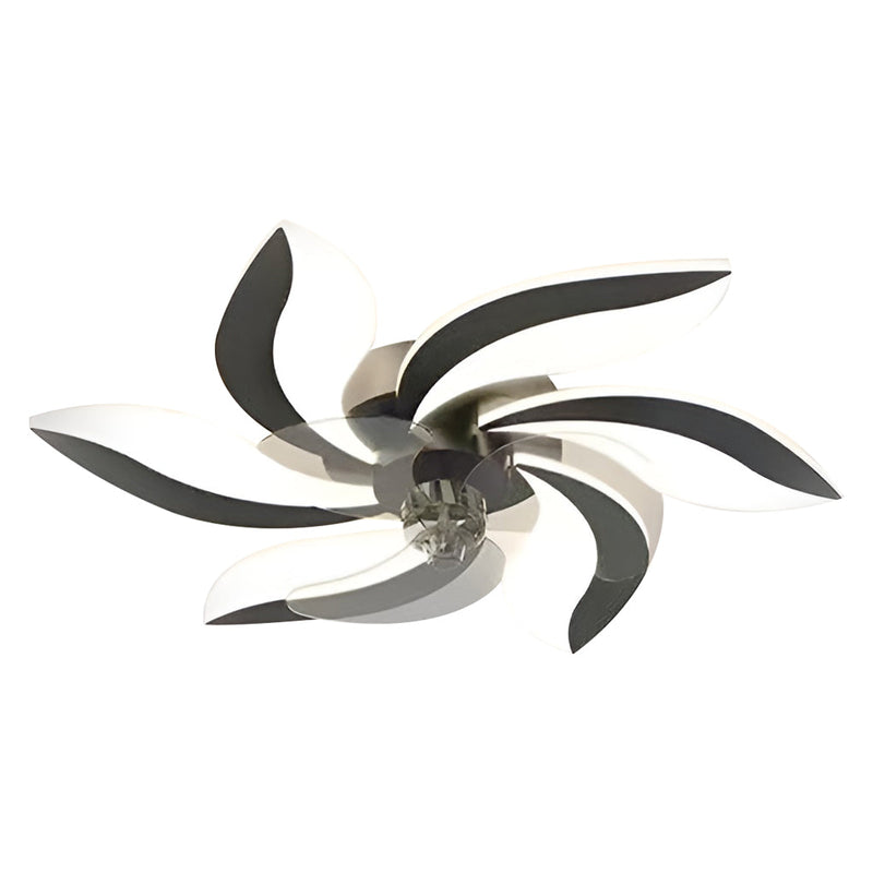 Nordic Creative Flower-Shaped LED Ceiling Fan Light with 3-Step Dimming - Modern Home Decor