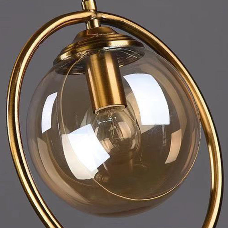 Elegant Glass Pendant Light with Luxurious Gold Frame Finish - Modern Ceiling Fixture for Home Decor