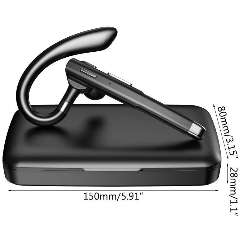 Trucker Dual Mic Wireless Bluetooth 5.1 Noise-Cancelling Headset | Earpiece with Superior Sound Quality & Comfort
