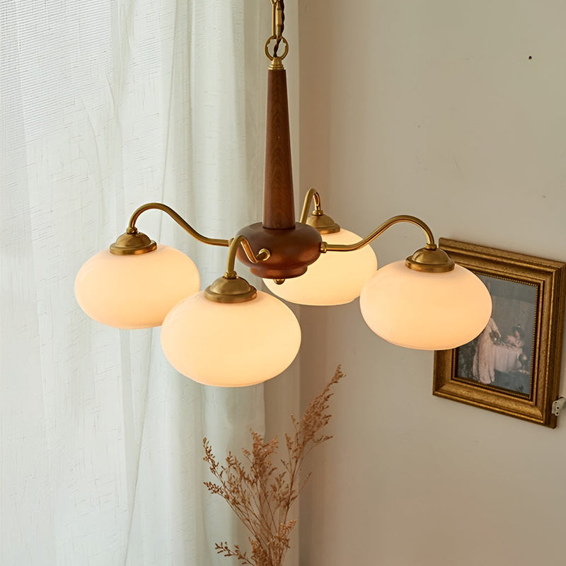 Optimized Product Title: "Nordic Chandelier - 4 & 6-Light Glass & Wood E27 LED Hanging Ceiling Light Fixture" 

This title includes relevant keywords while maintaining clarity and appeal for potential customers.