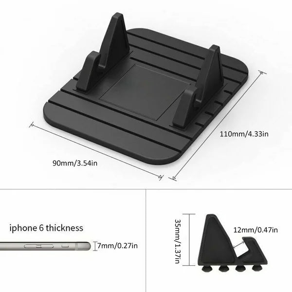 Non-Slip Car Phone Holder - Universal Dashboard Mount for Secure Device Grip & Easy Access