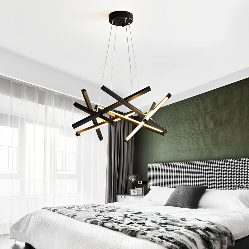 8-Light Modern LED Sputnik Chandelier - Stylish Ceiling Light Fixture for Contemporary Home Decor