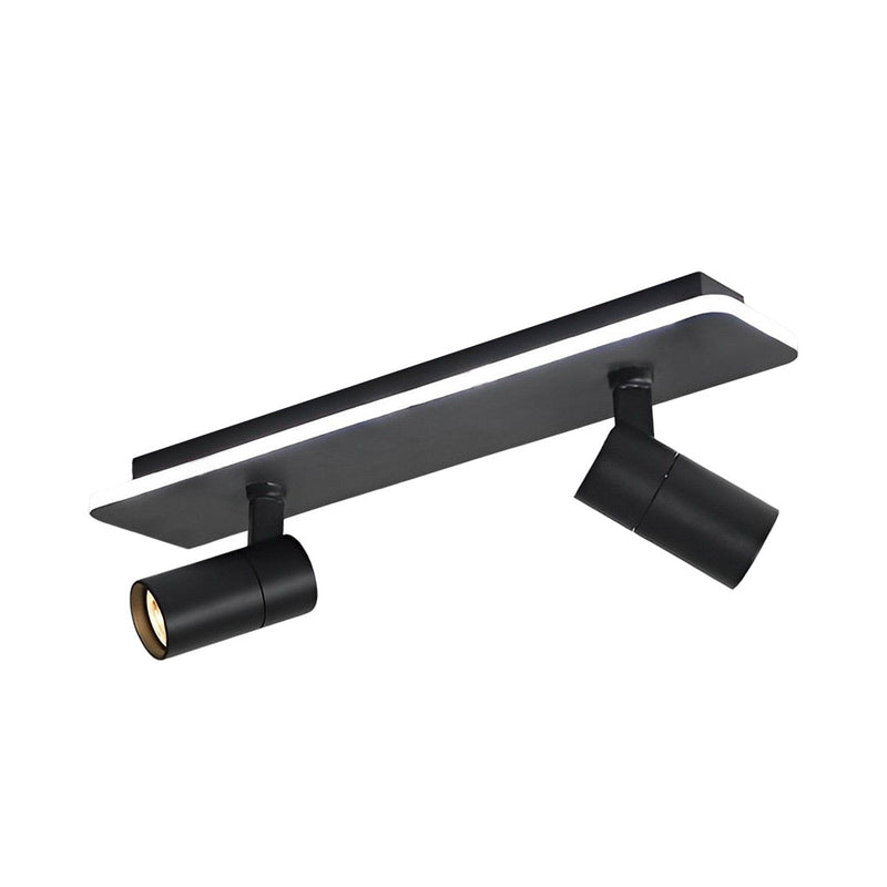 Minimalist Adjustable LED Flush Mount Spotlight - 2/3/4 Light Long Rectangular Design for Modern Home Lighting