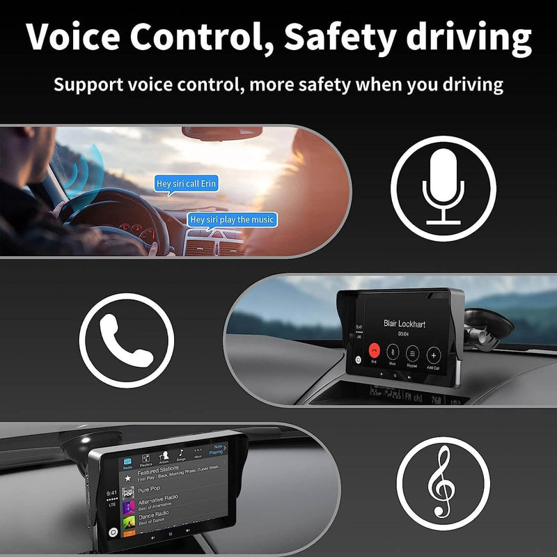 7" & 10.2" Touchscreen Car Display with Complimentary Rear View Camera - High-Resolution Vehicle Monitor