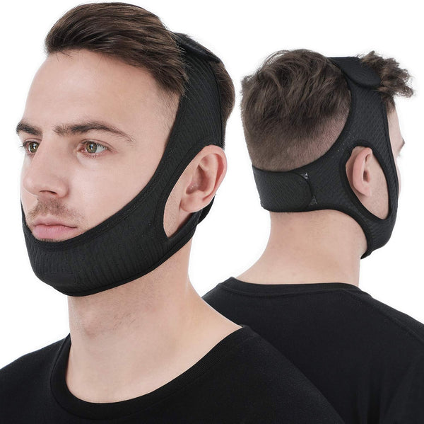 Adjustable Anti-Snoring Chin Strap for Sleep Apnea Relief - Comfortable & Effective Sleep Aid
