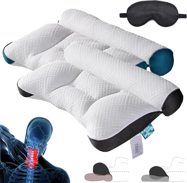 Ergonomic Goose Down Pillow - Cervical Support & Comfort for Enhanced Sleep Quality